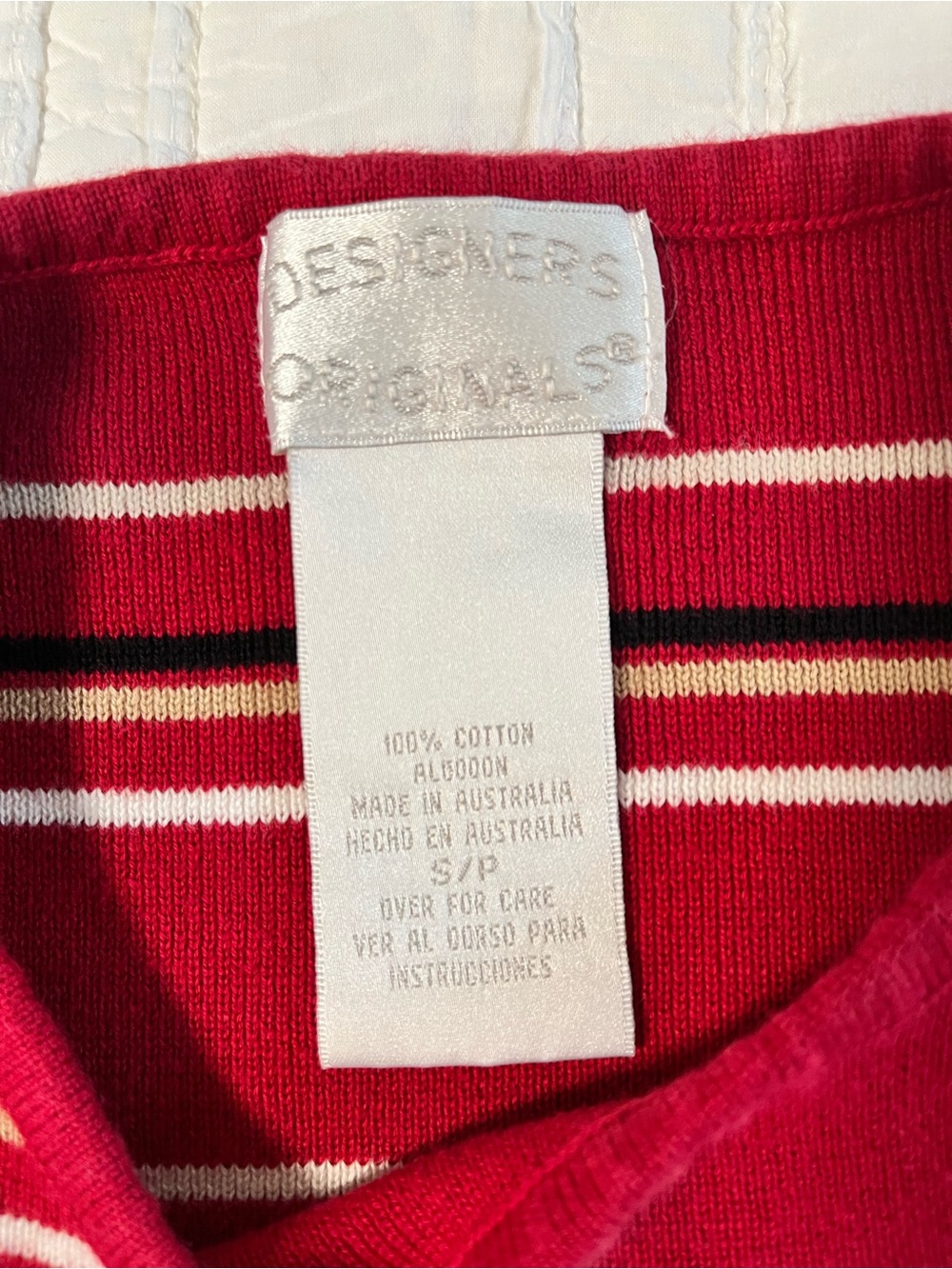 VINTAGE 90s Designers Originals Striped Sweater Knit Tank Top - Size S - Picture 3 of 5